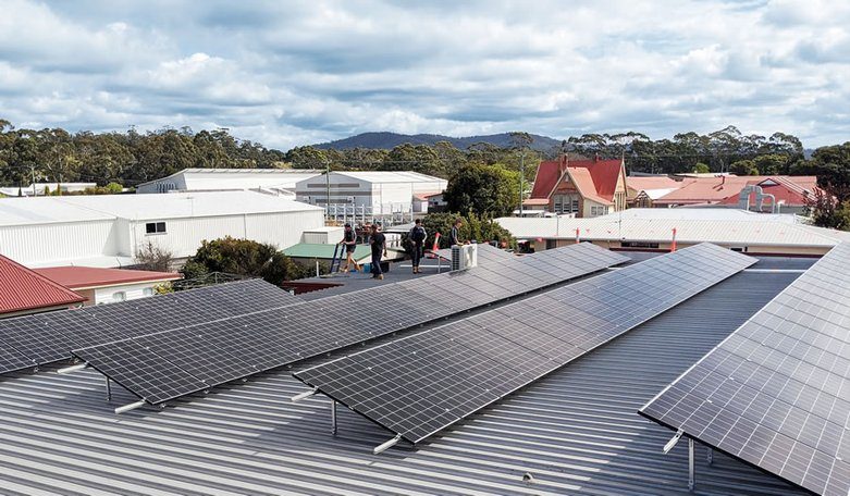 Commercial rooftop solar installation at an IGA supermarket