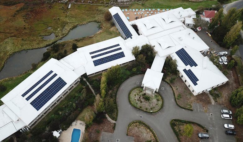 Commercial solar installation at Panorama Hotel